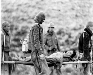James Neugass accompanying Cuban volunteer Pablo Carbonell, killed in action in the Battle for Teruel, 1937