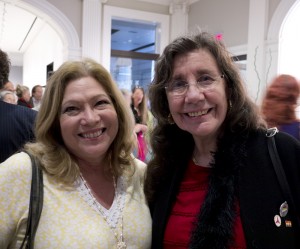 Josie Yurek with ALBA board member Nancy Wallach at ALBA’s reunion, May 2012. Photo Richard Bermack.