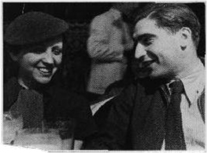 COVER PHOTO: Gerda Taro and Robert Capa in Paris in 1935. Fred Stein’s photo of the two young photographers who would soon go to Spain is on the cover of Jane Rogoyska’s illustrated biography of Taro.