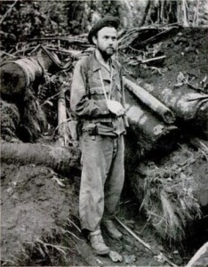 Sergeant Herman Bottcher cut off Buna Village from Buna Mission during the Battle for Buna-Gona, Nov. 1942. Photo George Strock for Time/Life. Fair use.