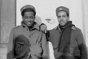 Otto Reeves, left, and Frank Alexander, Mackenzie-Papineau Battalion, December 1937. The 15th International Brigade Photographic Unit Photograph Collection ; ALBA Photo 11; ALBA Photo number 11-0995. Tamiment Library/Robert F. Wagner Labor Archives. Elmer Holmes Bobst Library, 70 Washington Square South, New York, NY 10012, New York University Libraries.