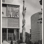View of exterior mural, Spanish Pavilion, 1937, Exposition Internationale des Arts et Techniques. Arxiu Historic del Collegi Oficial d’Arquitectes de Catalunya, Barcelona. Photo by Roness-Ruan.