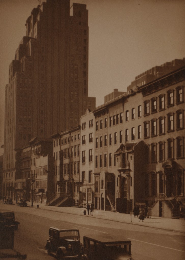 North sidewalk of West 14th Street, between 7th and 8th Avenues, c. 1929. New York Public Library Digital Photos.