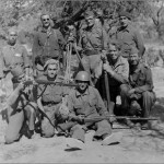 15th International Brigade Observers, Ebro Front, (Nuri standing on the right) August 1938; Harry Randall: Fifteenth International Brigade Films and Photographs; ALBA PHOTO 011; 11-1076; Tamiment Library/Robert F. Wagner Labor Archives Elmer Holmes Bobst Library 70 Washington Square South New York, NY 10012, New York University Libraries.