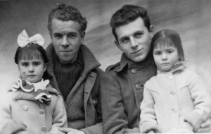 John Londragon from Scotland and Peter Frye. Photograph courtesy Thelma Ruby, Drawing by Virginia Donaldson from the Commonwealth College Fortnightly.